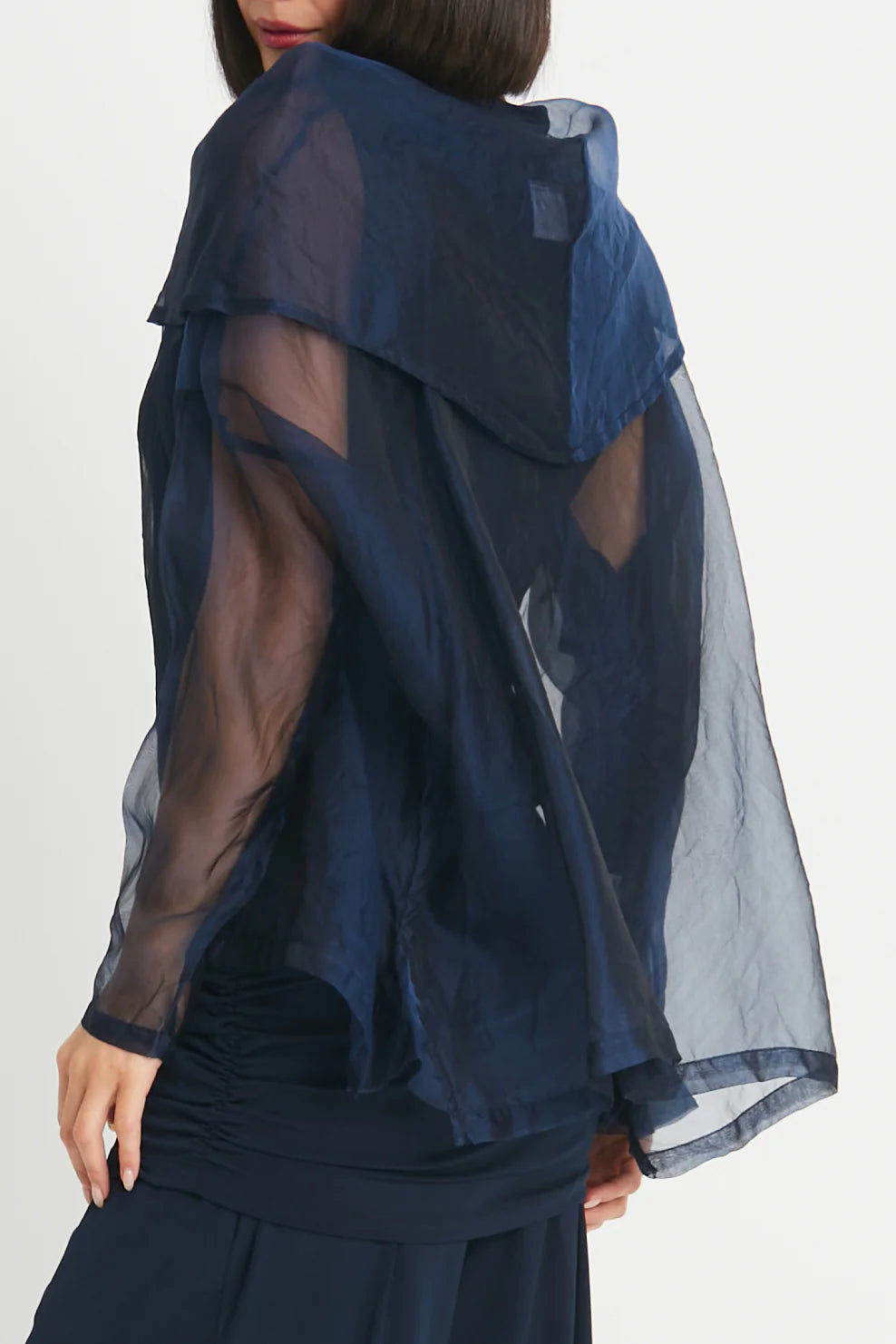 Organza Cowl Top | Midnight