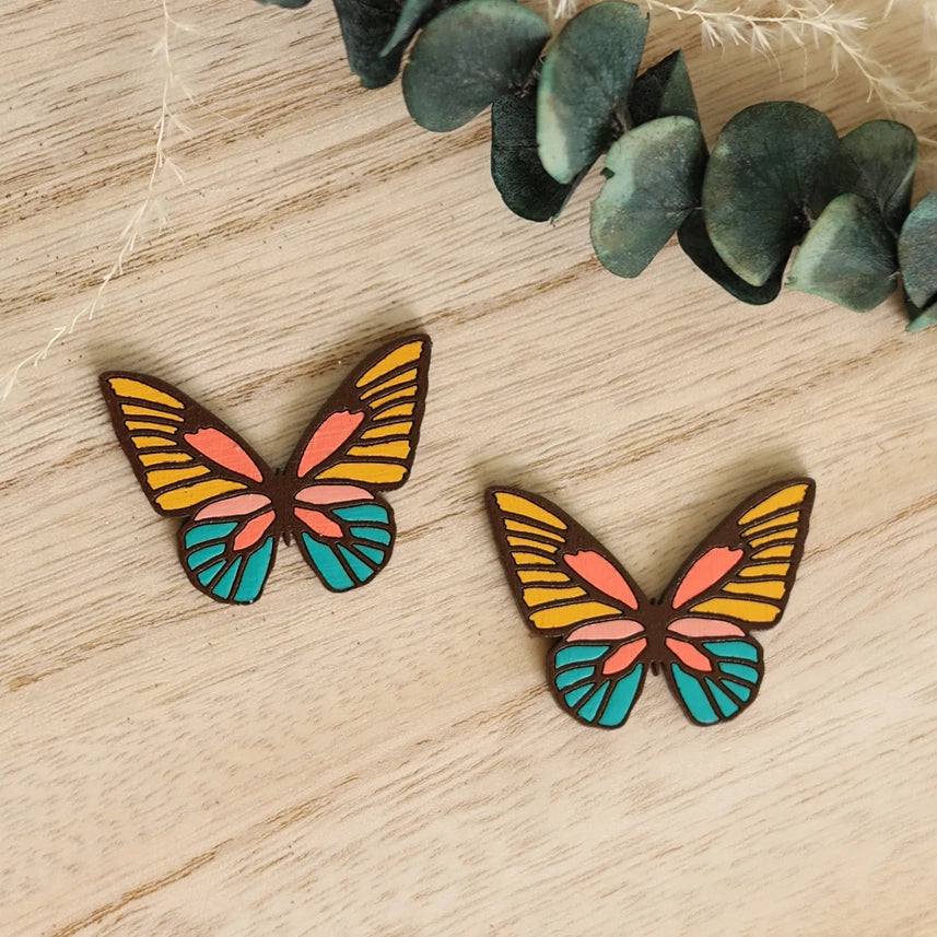 70s Butterfly Stud