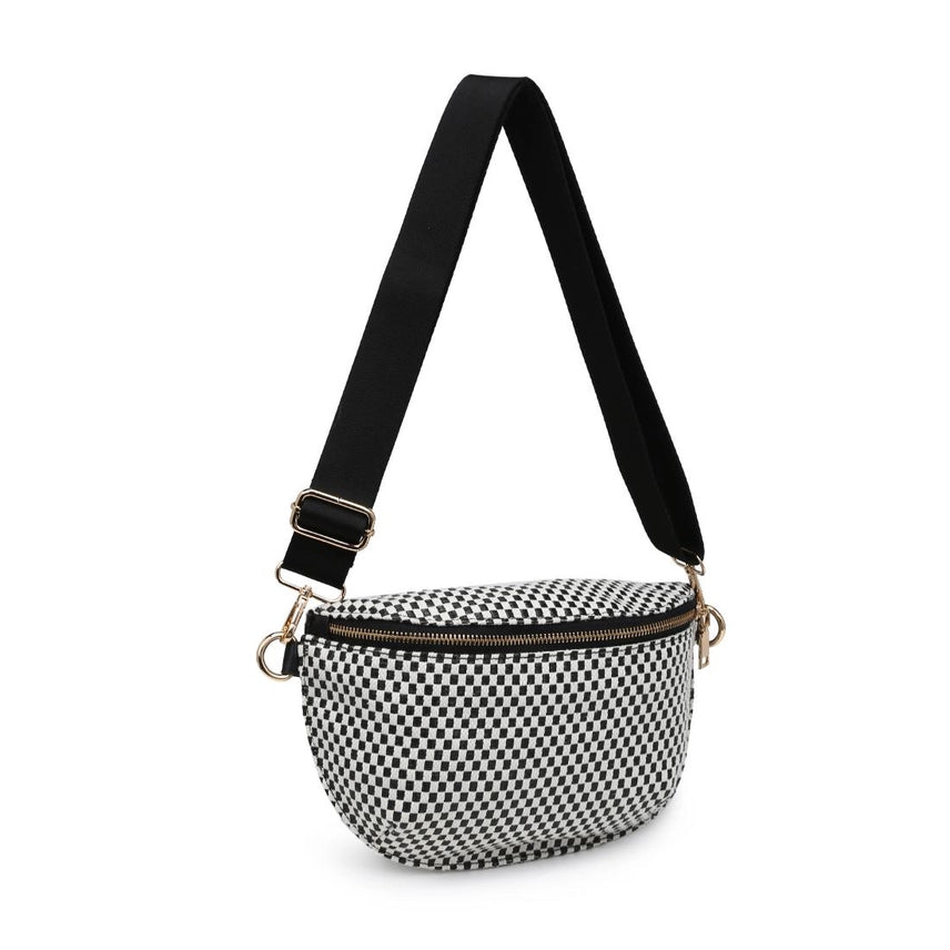 Gizelle Checker Belt Bag | Blk/Wht