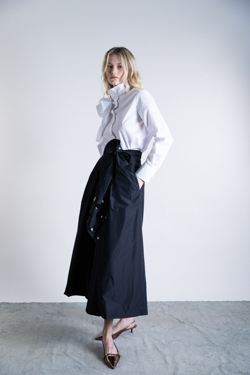 Wide Leg Culottes | Black