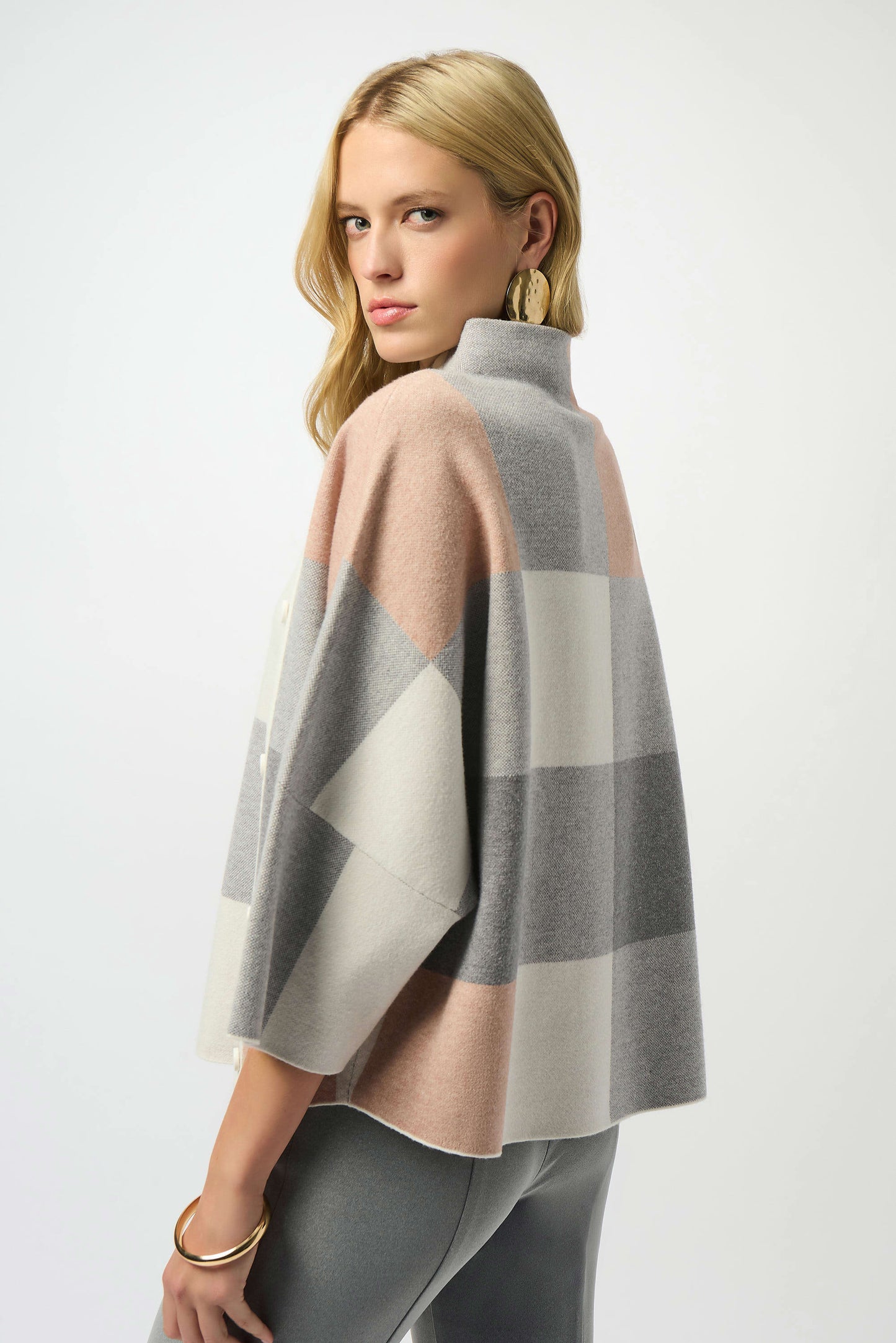 Plaid Jacquard Sweater | Rose/Multi
