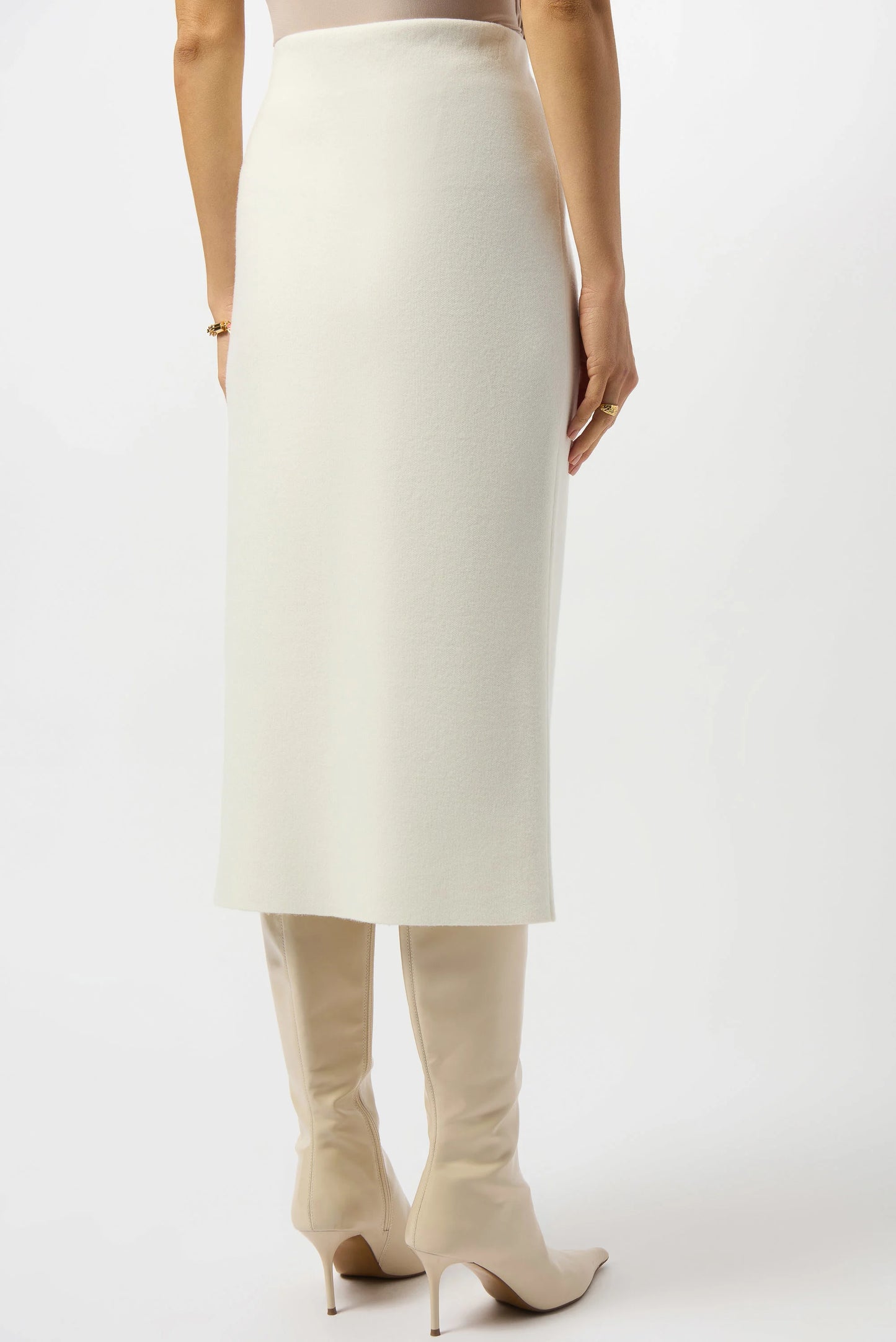 Sweater Knit Skirt | Winter White