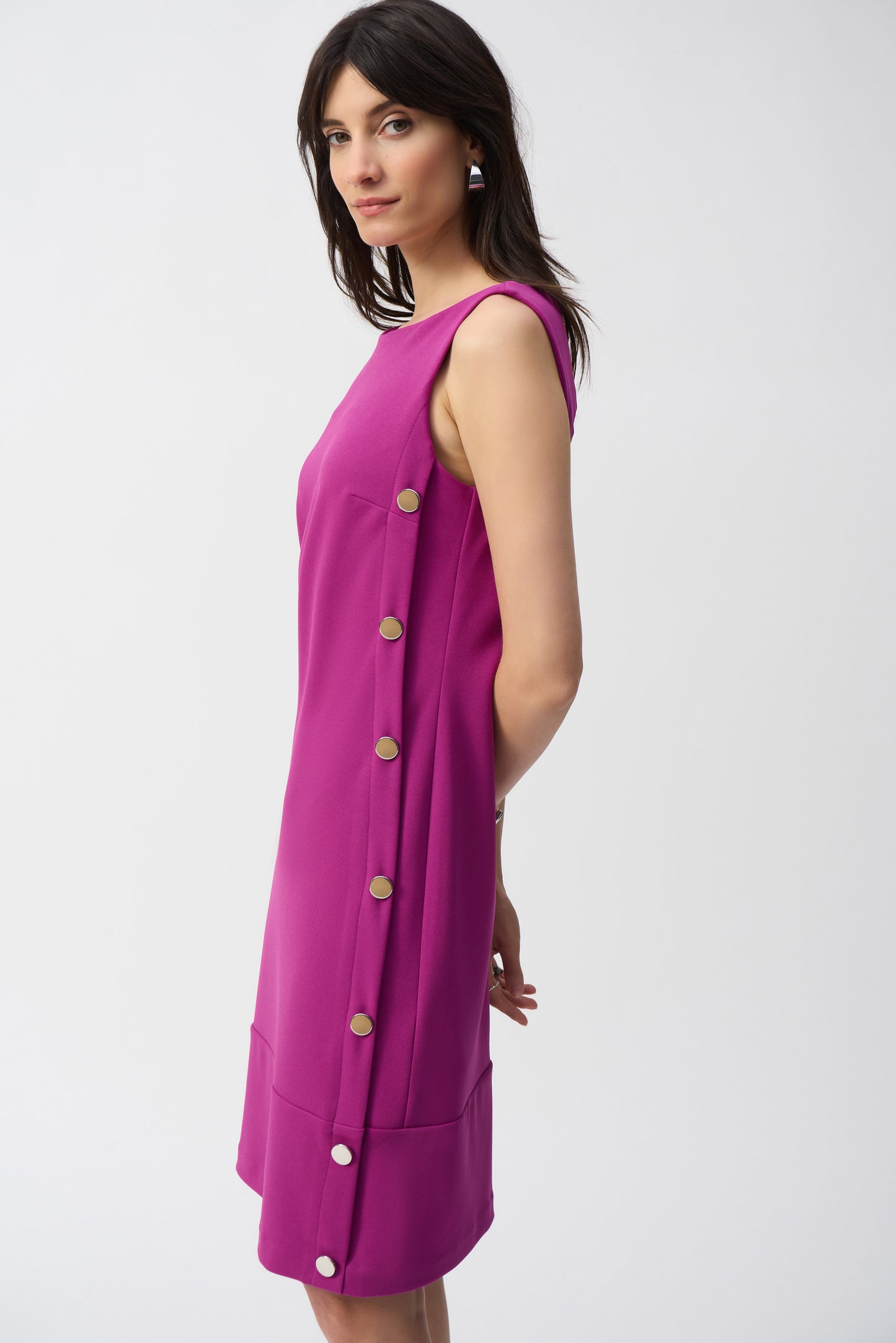 Crepe Sleeveless Dress | Orchid