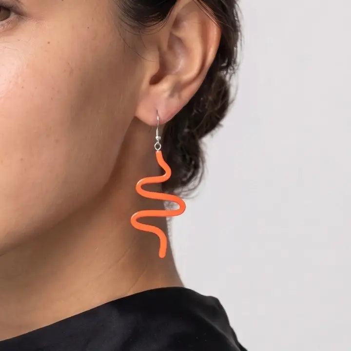 Naya Tubing Earring | Orange