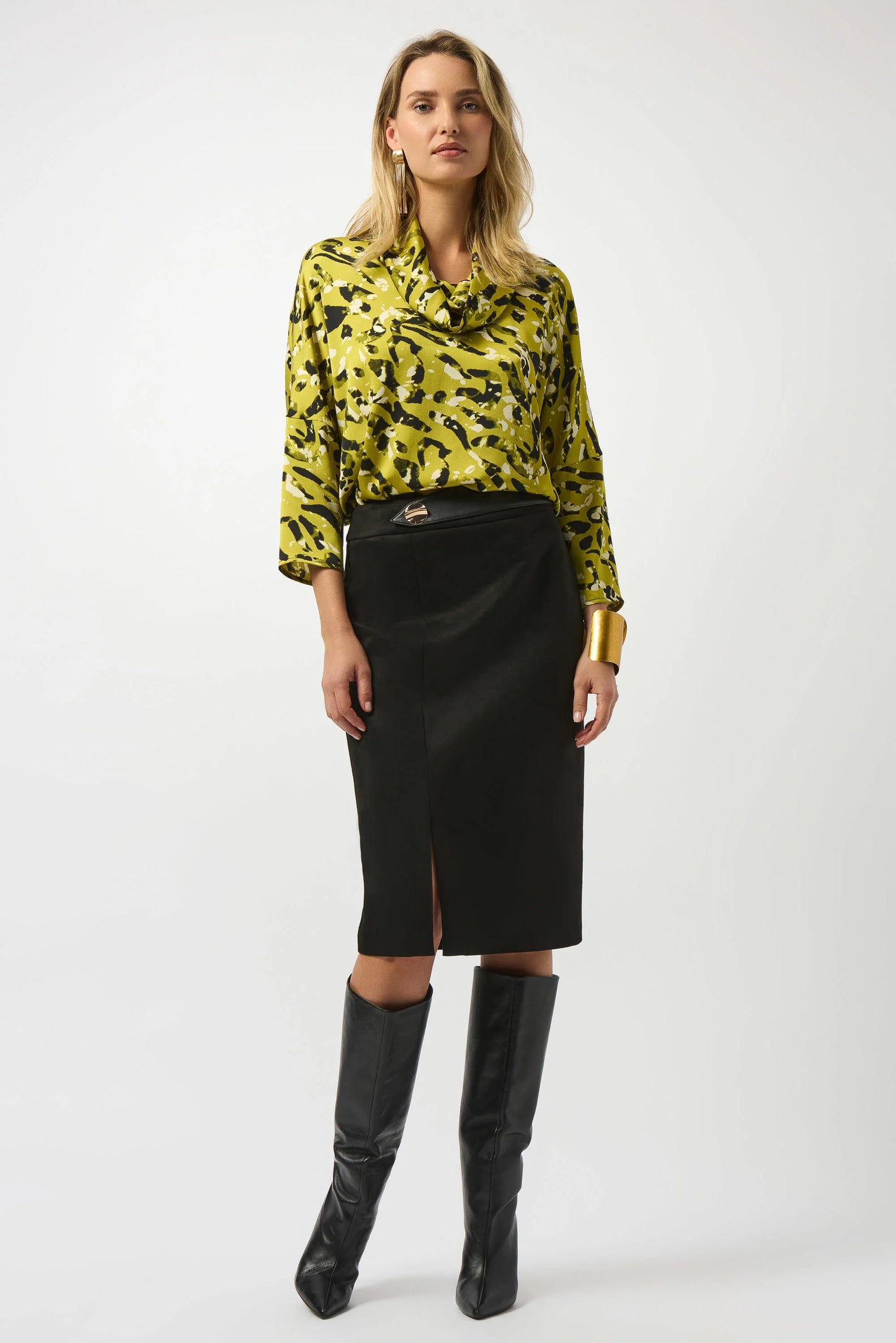 Suede Pencil Skirt