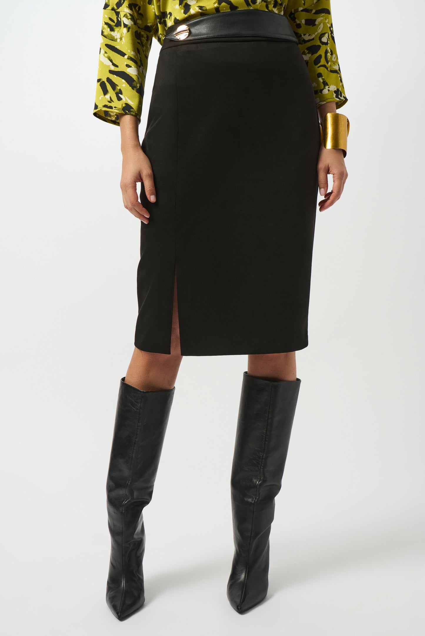 Suede Pencil Skirt