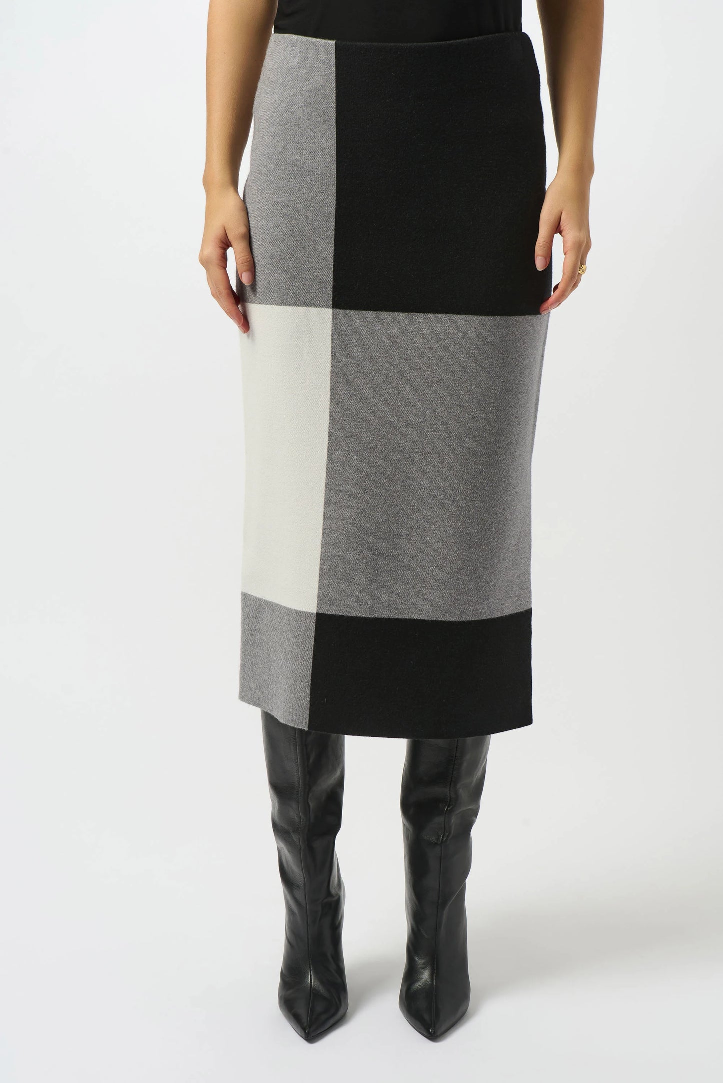 Jacquard Colorblock Skirt