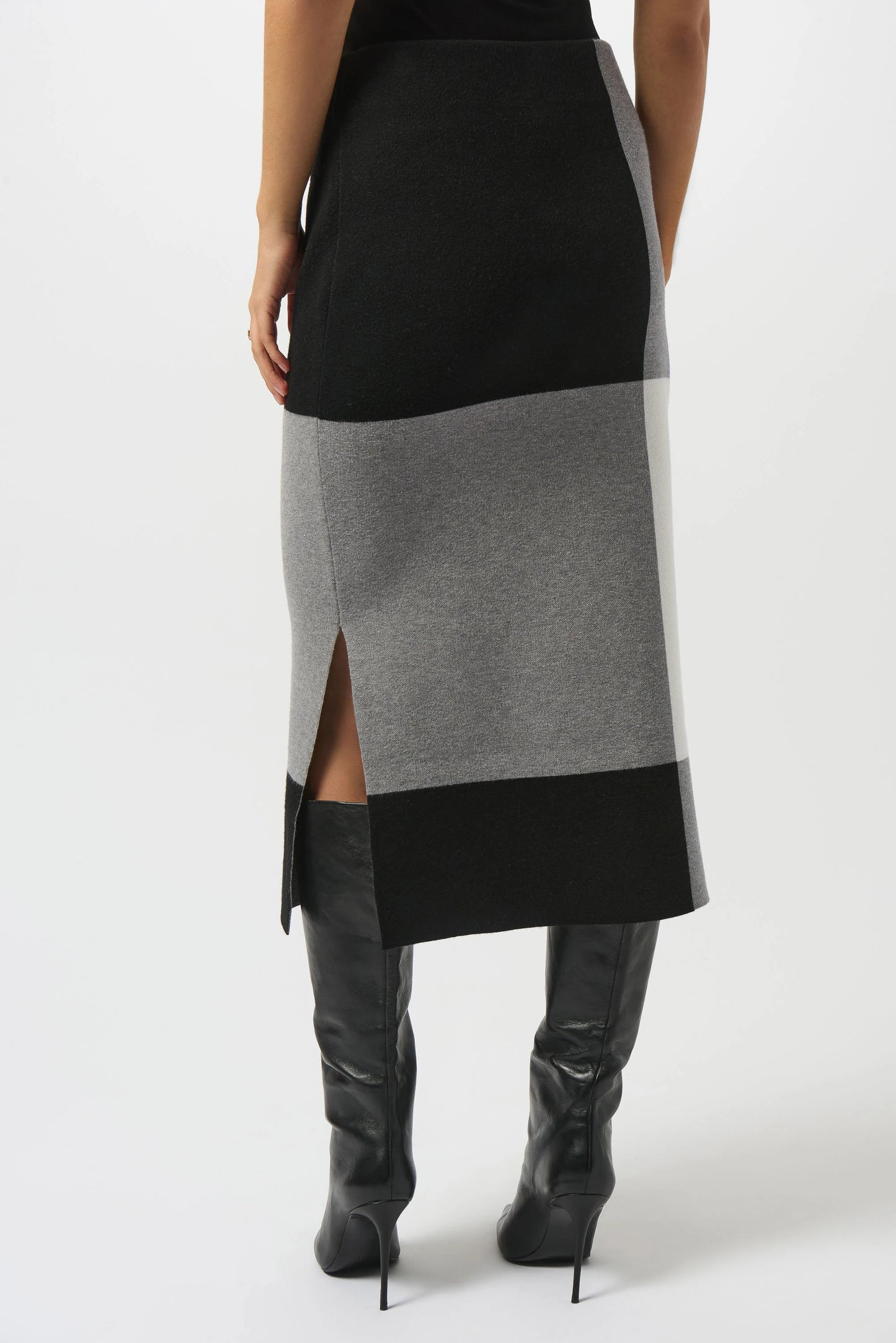 Jacquard Colorblock Skirt