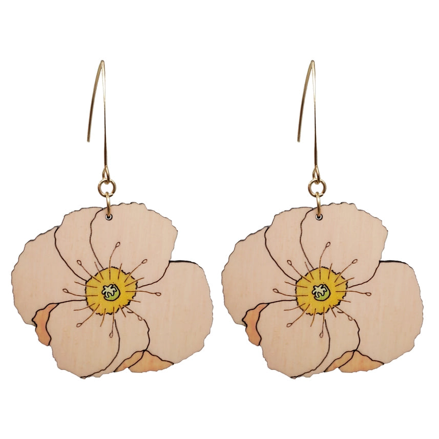 Pink Poppy Earrings