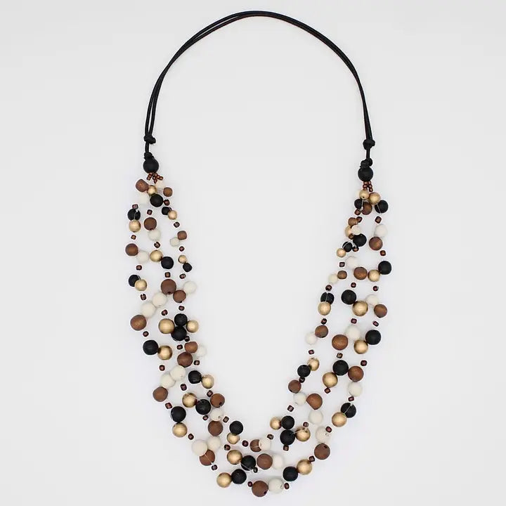 Carmella Necklace | Blk/Gold