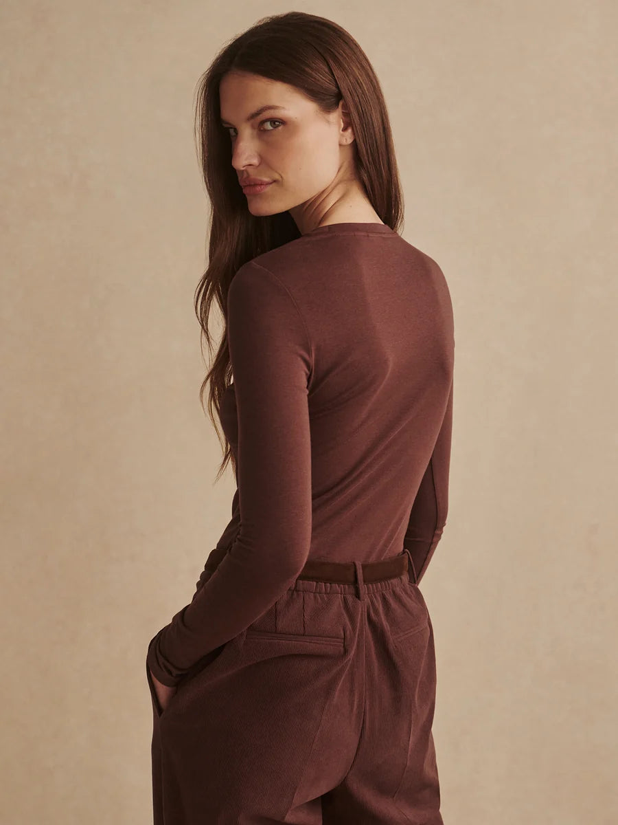 Edna Long Sleeve | Mahogany
