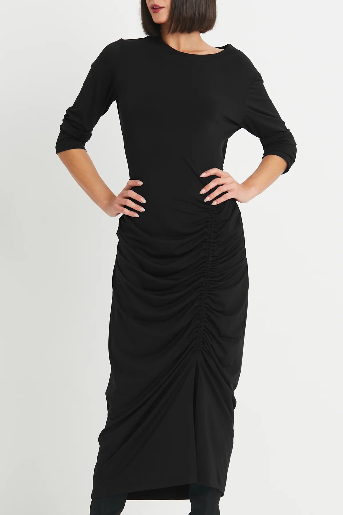 Gather Dress | Black