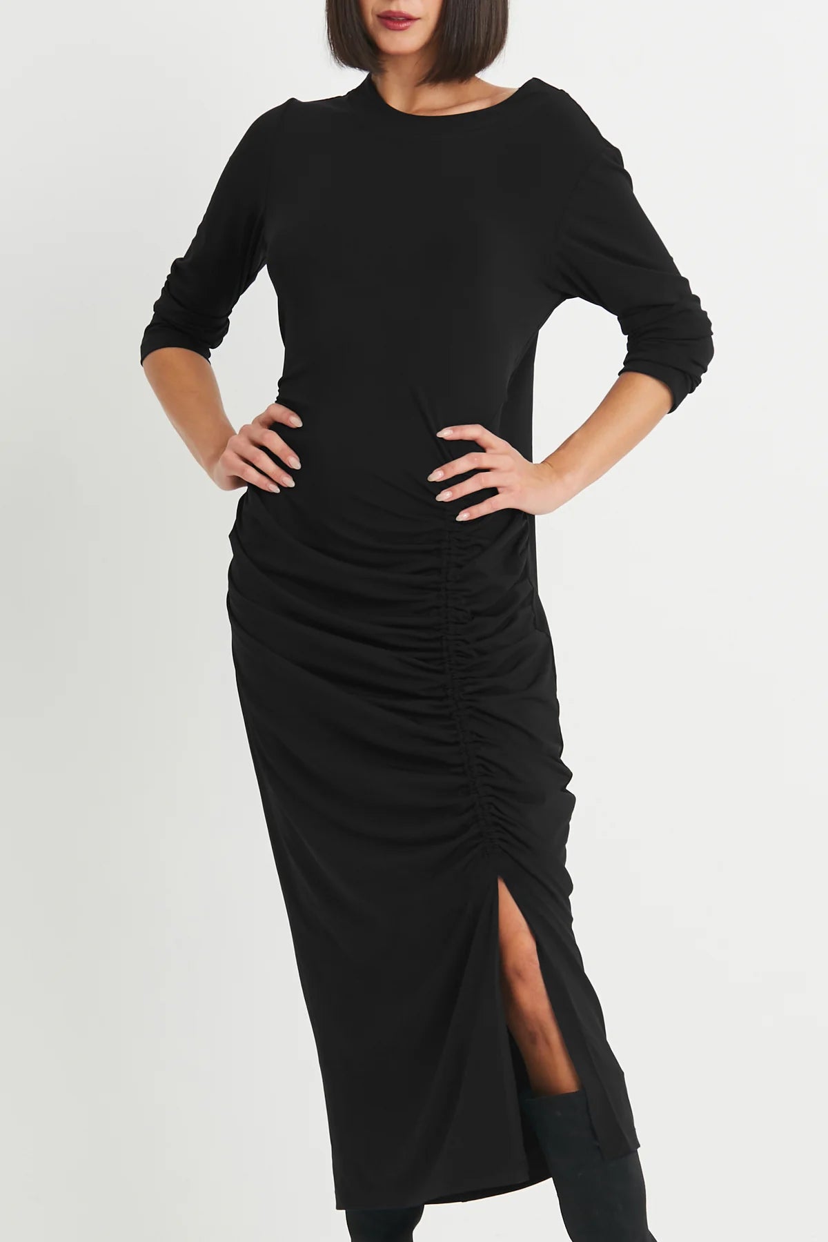 Gather Dress | Black