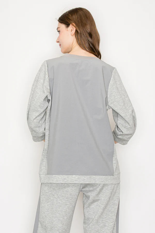 Jadine Knit Top | Grey