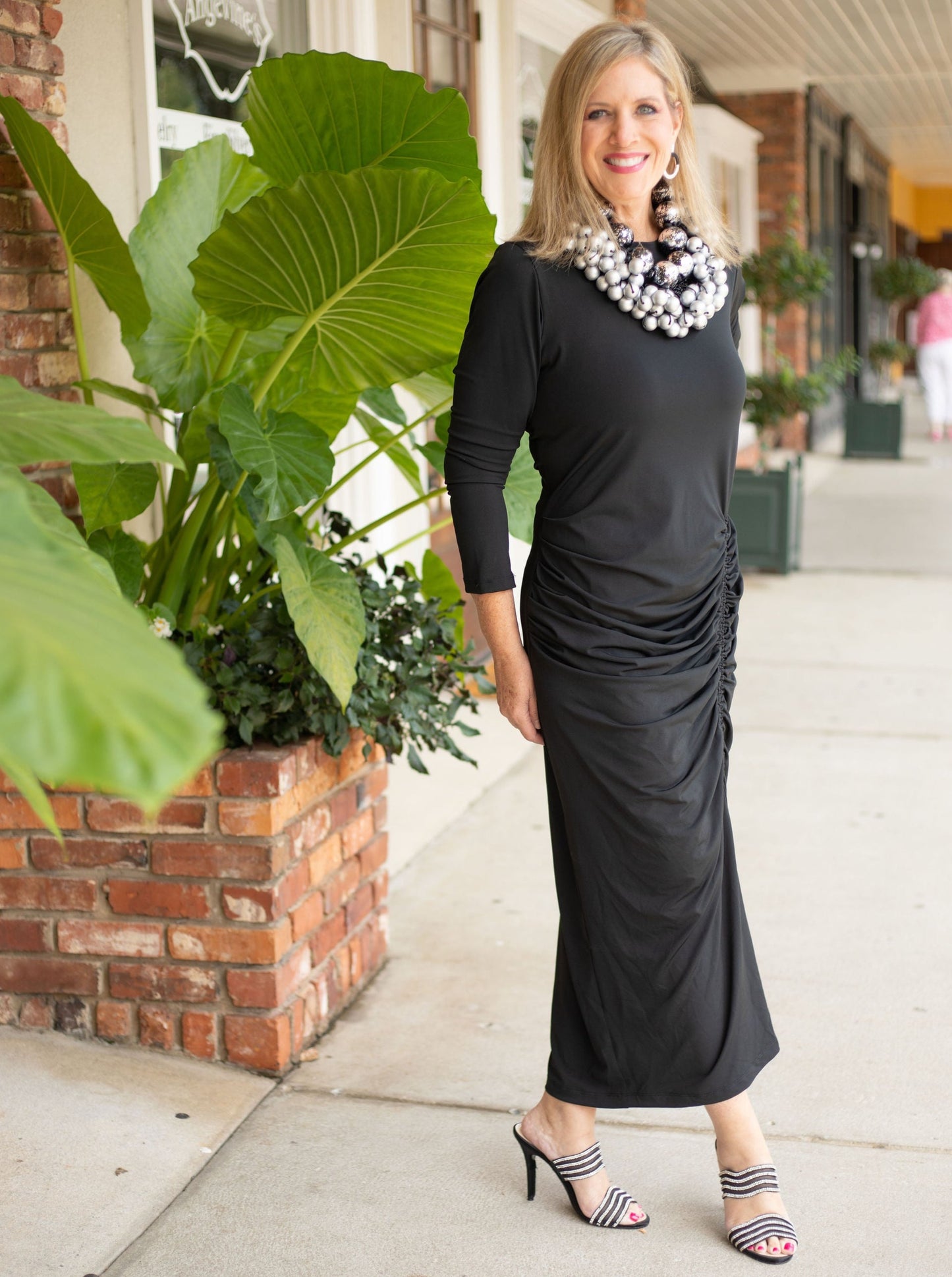 Gather Dress | Black