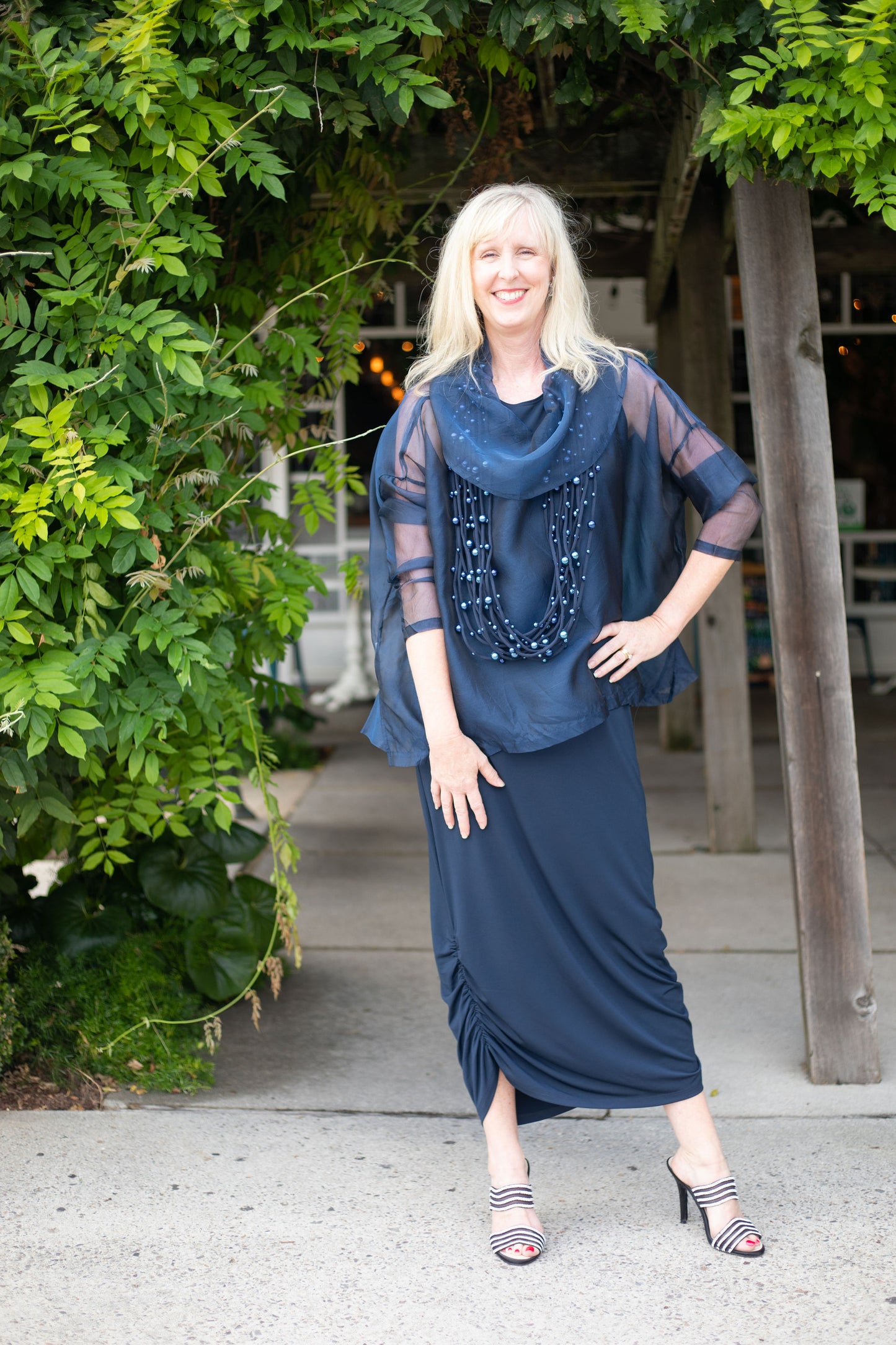 Organza Cowl Top | Midnight