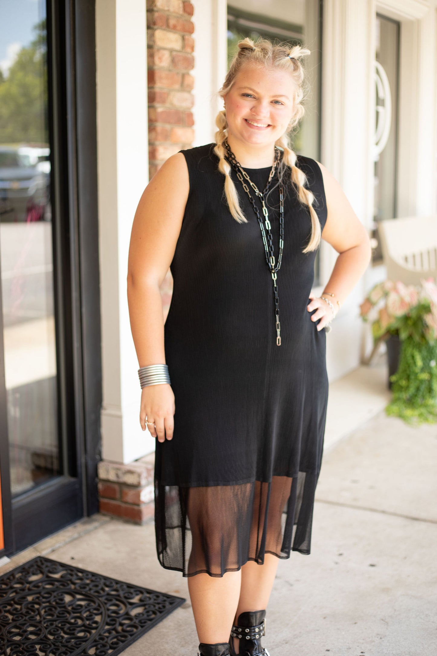 Pleated Slip Dress