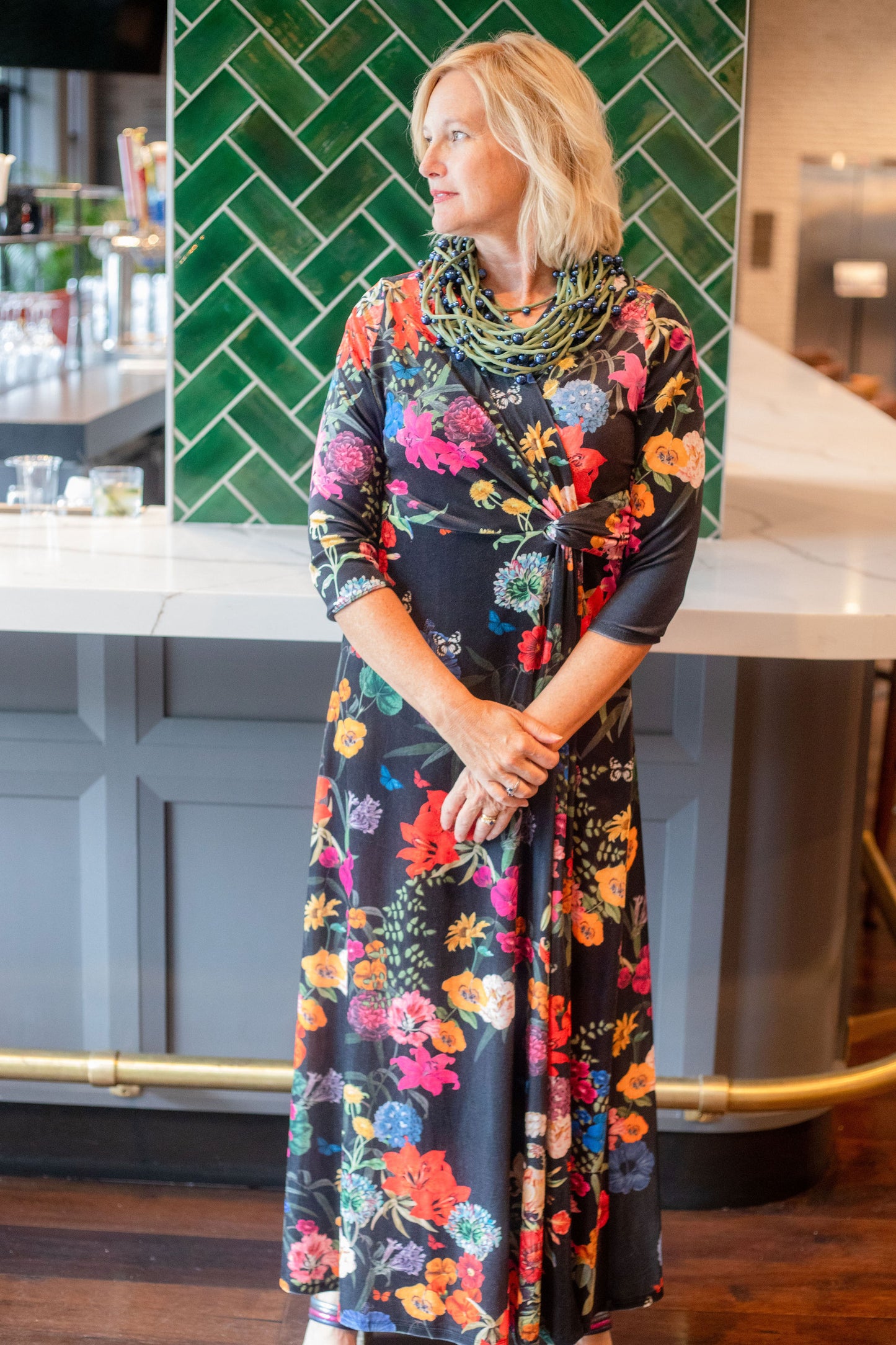 Adi Floral Velvet Dress