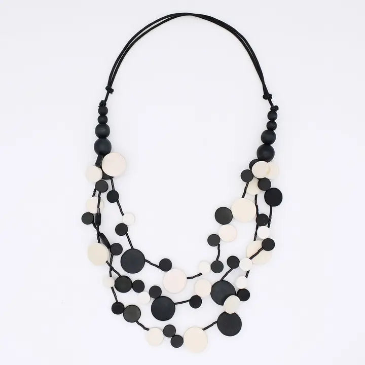 Millie Necklace | Blk/Wht