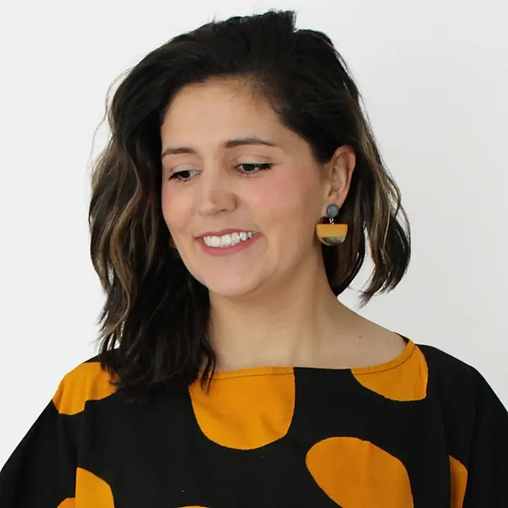 Half Moon Earring | Mustard