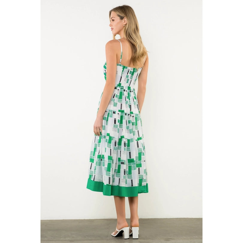 Geometric Embroidered Dress