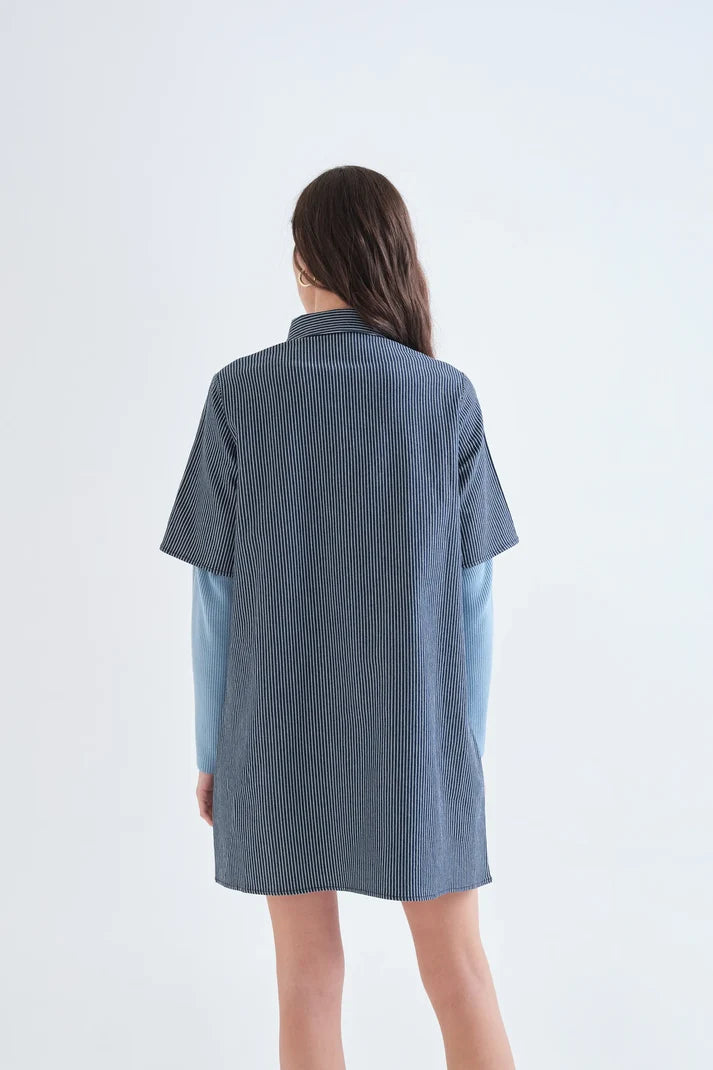 Striped Denim Dress
