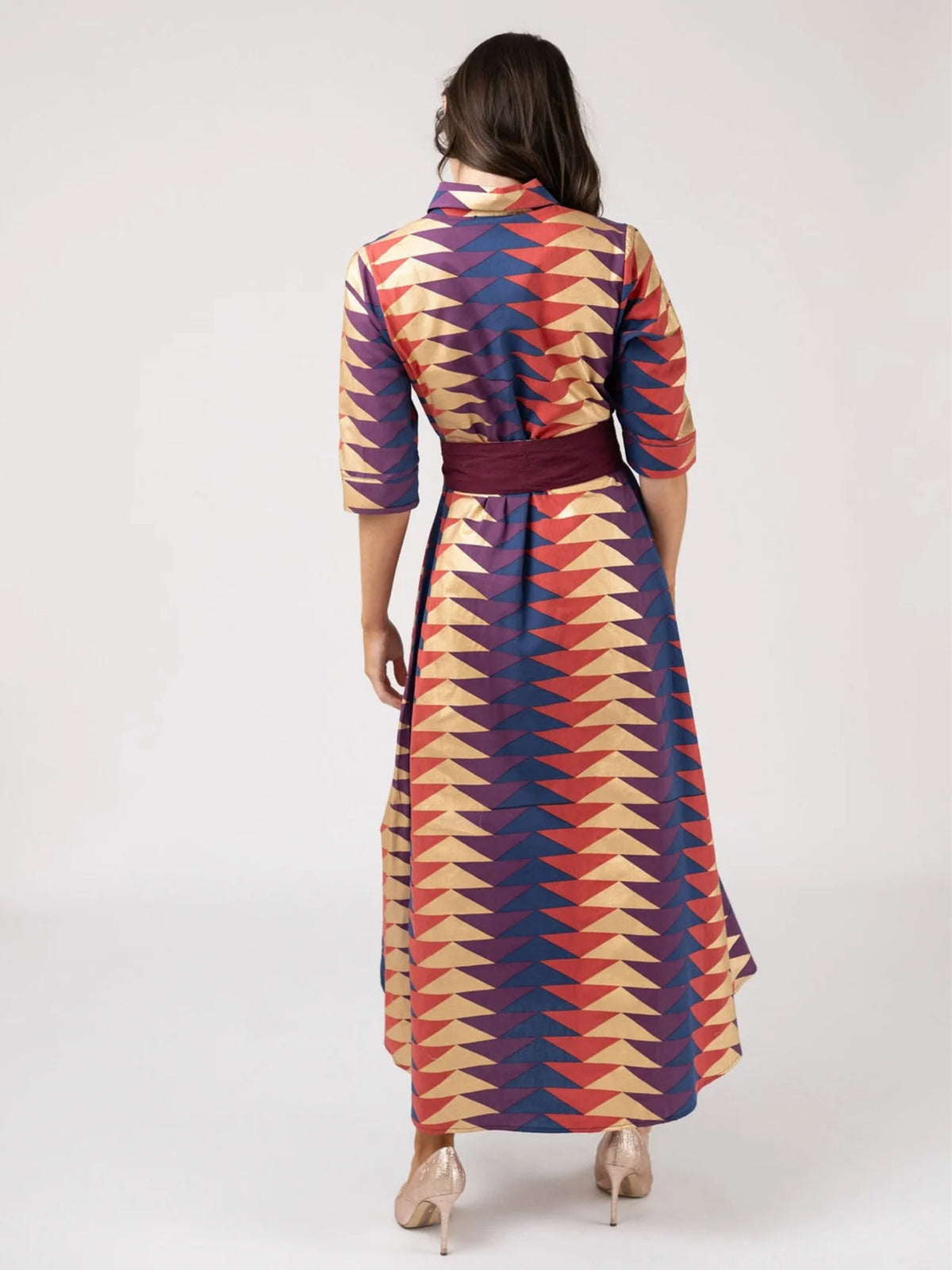 Eloise Dress | Spice Bagru Triangle