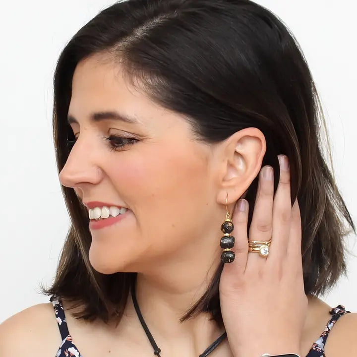 Speckle Dangle Earrings