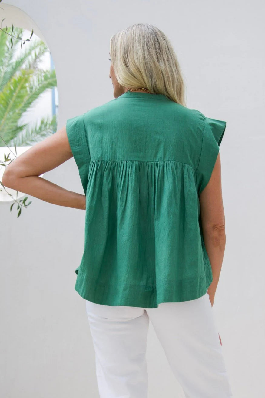 Anne Blouse | Comfrey Green