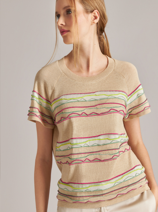 Stripe String Sweater