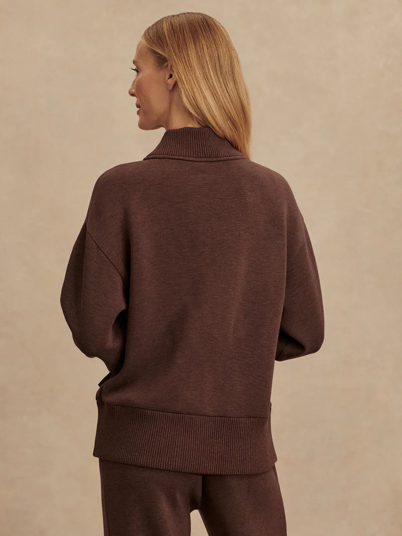 Sally Half Zip | Coffee Bean