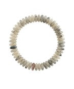 Wide Disk Marble Bead | Grey