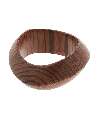 Wood Grain Round Bangle