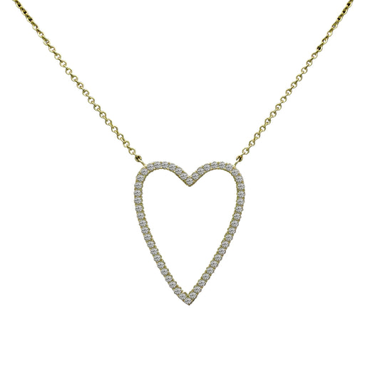 Open Heart Necklace | Gold