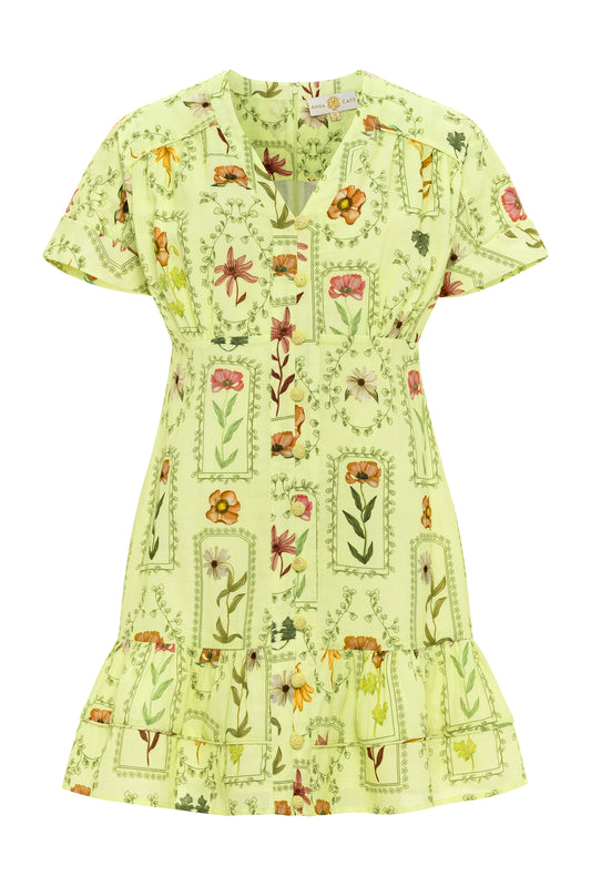 Kyle Dress | Lime Stamp