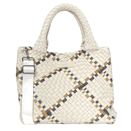Woven Tote | Bone/Camel