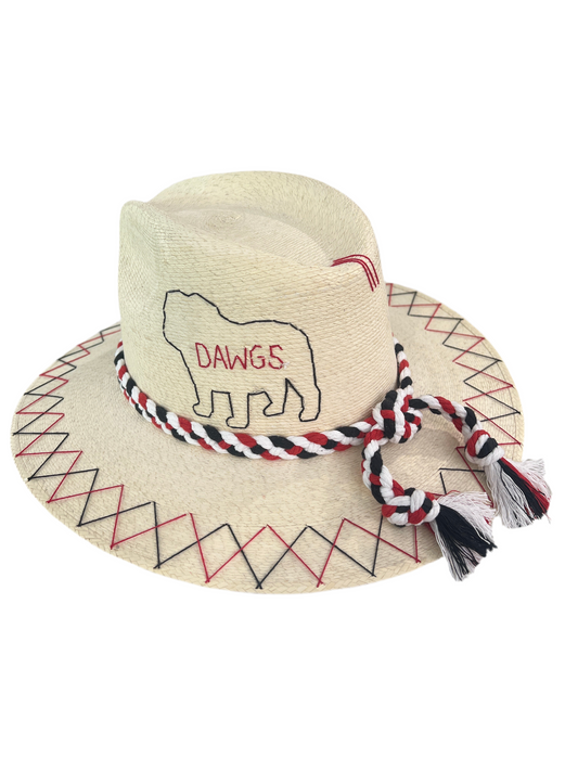 Dawgs Double Zig Zag White Palm Hat