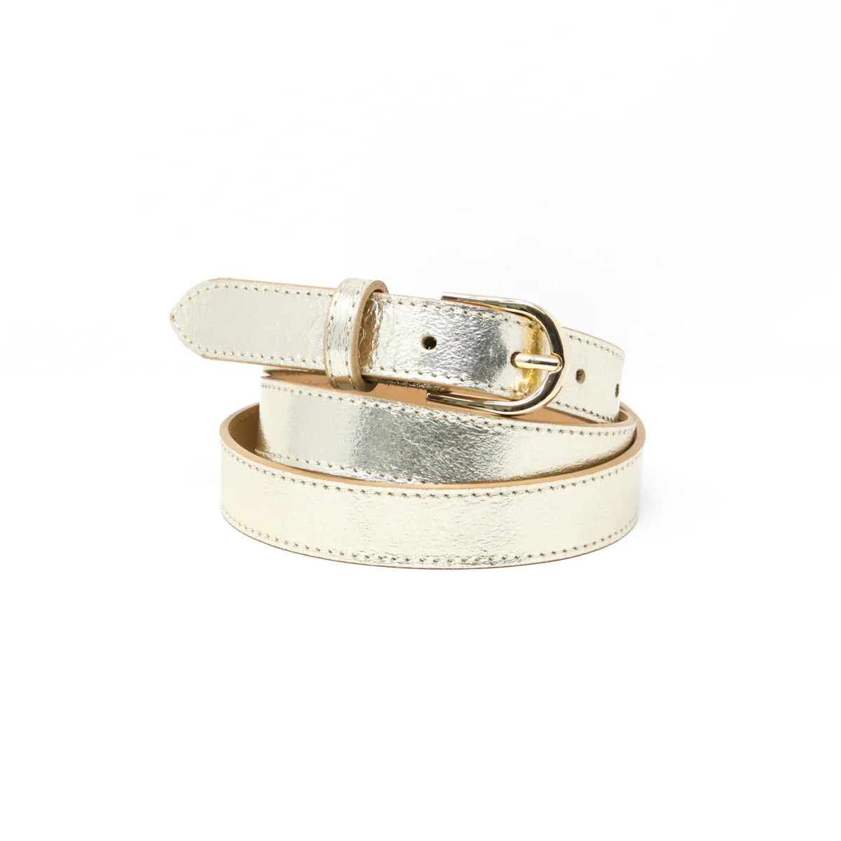 Gold Leather Belt