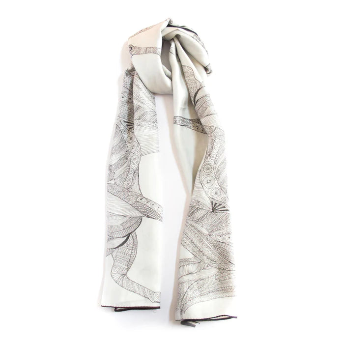 Henna Horse Silk Scarf-Henna Horse : OS