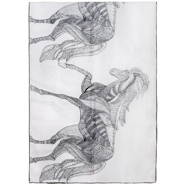 Henna Horse Silk Scarf-Henna Horse : OS