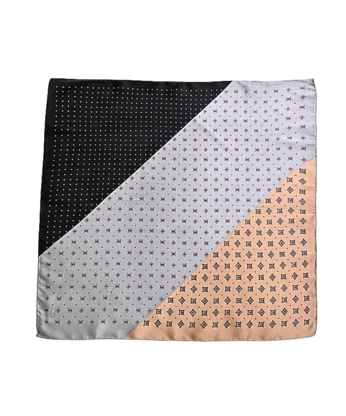 Diamond Printed Bandana Scarf | Black
