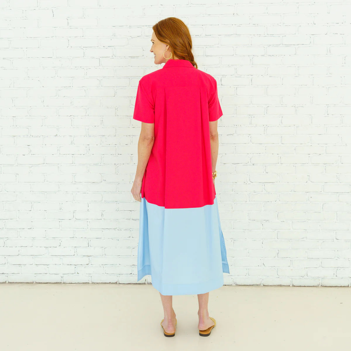 Millie Colorblock Dress | Blue & Red