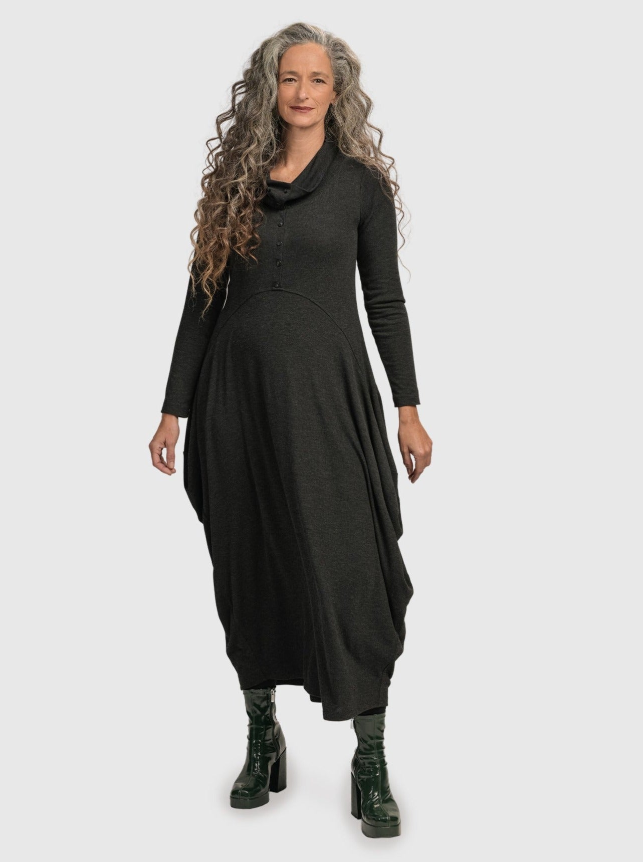 Charcoal Knit Dress