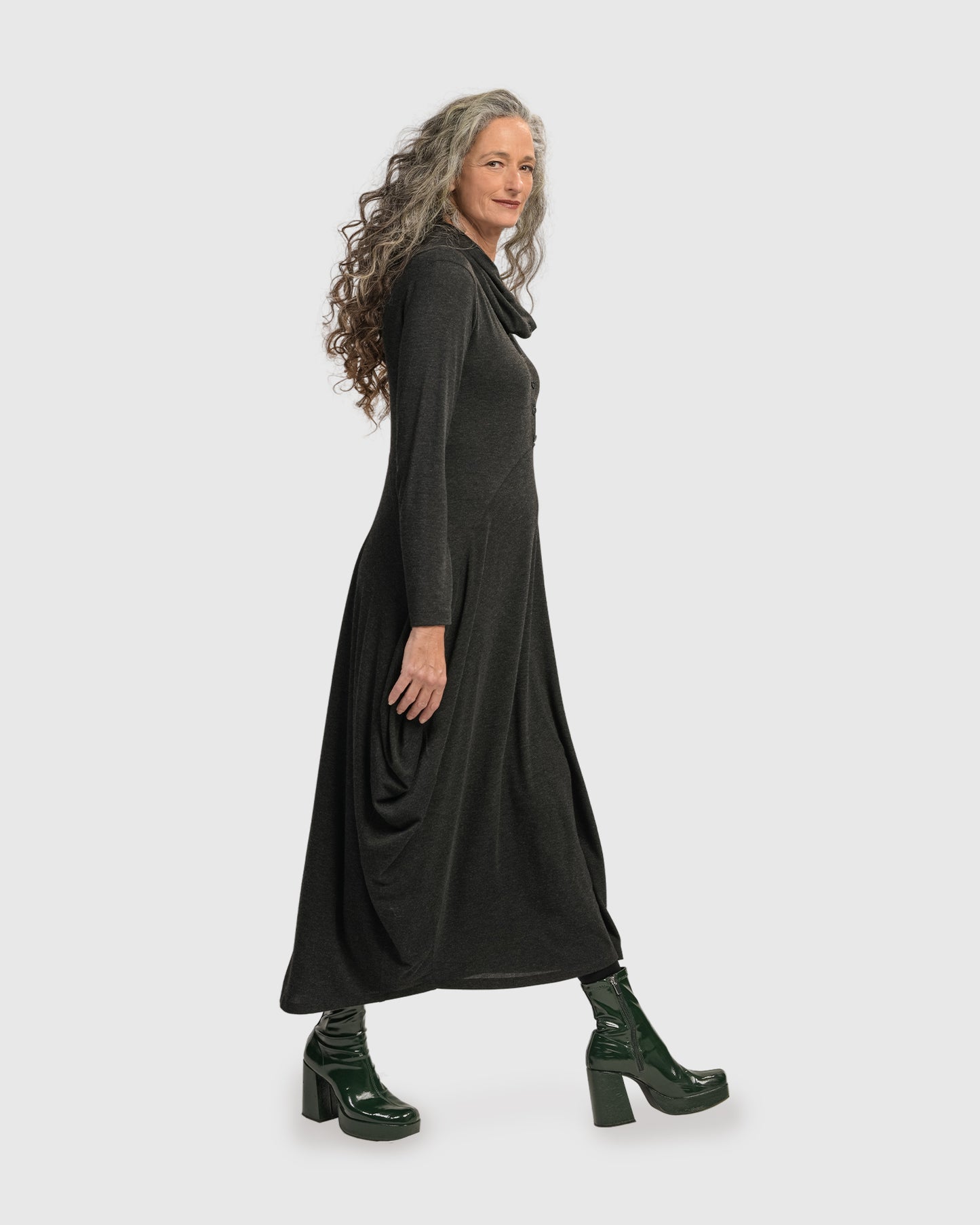Charcoal Knit Dress