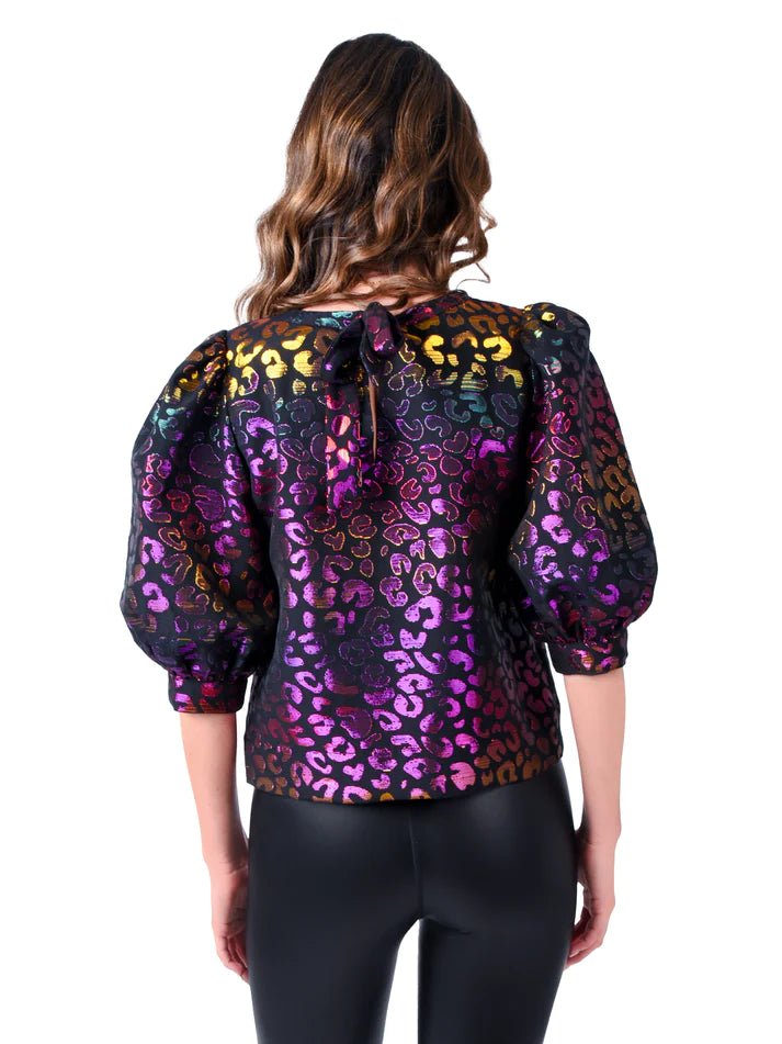 Bella Top | Gold Cheetah