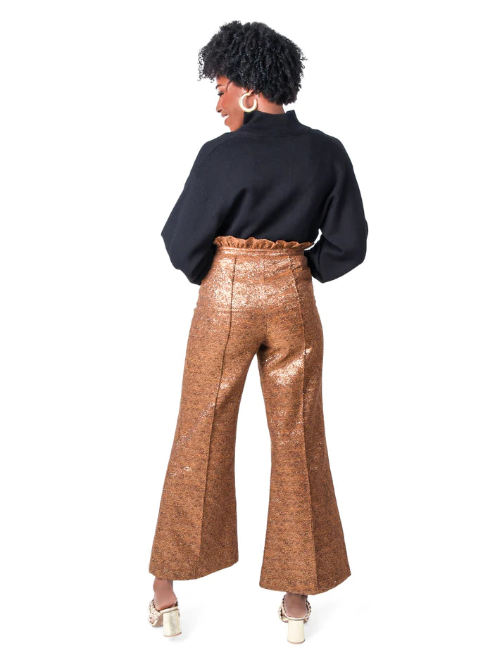 Ruffle Flares | French Gold
