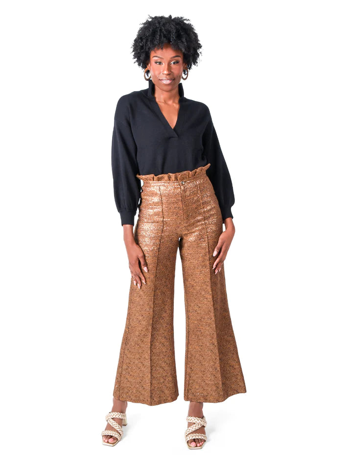 Ruffle Flares | French Gold