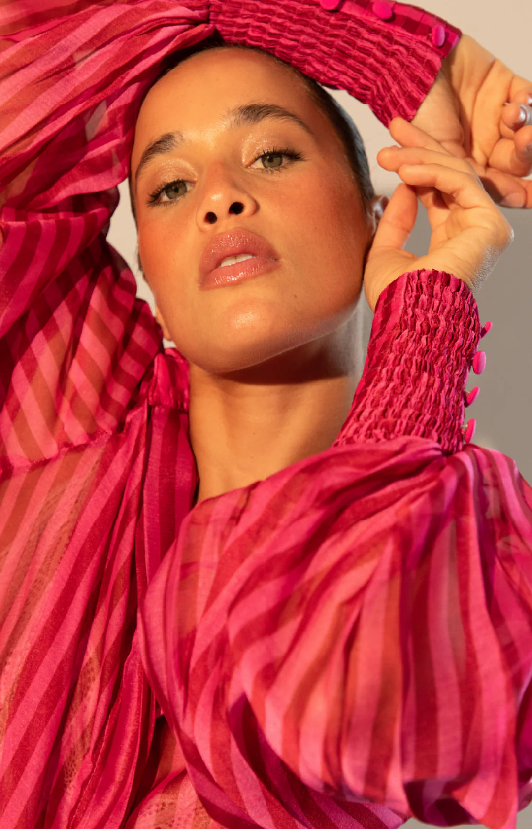 Emma Blouse | Ruler Pink Red