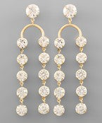 Stone Drop Earrings | Clear