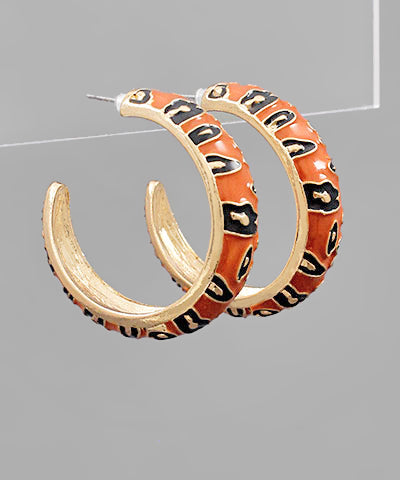 Enamel Animal Hoop | Orange
